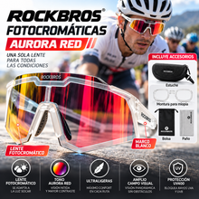 🔥-40%ROCKBROS Fotocromáticas Aurora Red🚴